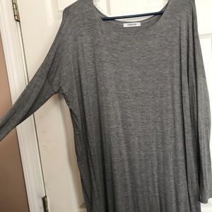 Gray long sleeve cotton dress!